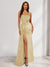 Sheath/Column One-Shoulder Floor-Length Velvet Evening Dresses with Sequins & Split Side