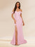 Trumpet/Mermaid Off-the-Shoulder Long Evening Dresses with Sequins & Split Side