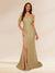 Trumpet/Mermaid Off-the-Shoulder Long Evening Dresses with Sequins & Split Side