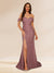 Trumpet/Mermaid Off-the-Shoulder Long Evening Dresses with Sequins & Split Side