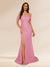 Trumpet/Mermaid Off-the-Shoulder Long Evening Dresses with Sequins & Split Side