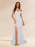 Trumpet/Mermaid Off-the-Shoulder Long Evening Dresses with Sequins & Split Side