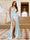 Sheath/Column One-Shoulder Sleeveless Ruched Evening Dresses with Split Side & Sequins