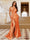 Sheath/Column One-Shoulder Sleeveless Ruched Evening Dresses with Split Side & Sequins