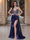 Trumpet/Mermaid Spaghetti Straps Sleeveless Evening Dresses with Split Side