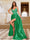 Trumpet/Mermaid Spaghetti Straps Sleeveless Evening Dresses with Split Side