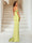 Sheath/Column One-Shoulder Ruched Sweep Train Satin Evening Dresses with Split Side