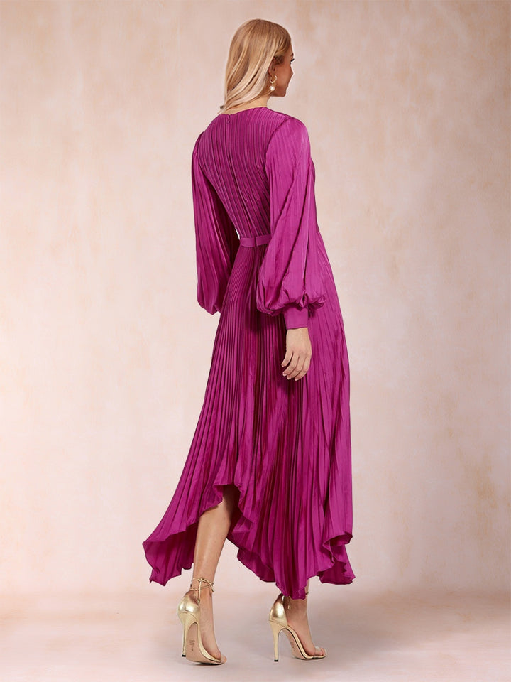 A-Line/Princess Scoop Neck Ankle-Length Mother of the Bride Dresses With Pleats &amp; Belt