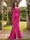 Sheath/Column Off-the-Shoulder Floor-Length Mother of the Bride Dresses With Ruffles &  Split Side