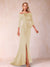 Sheath/Column Off-the-Shoulder Floor-Length Mother of the Bride Dresses With Ruffles &  Split Side