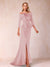 Sheath/Column Off-the-Shoulder Floor-Length Mother of the Bride Dresses With Ruffles &  Split Side