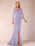 Sheath/Column Off-the-Shoulder Floor-Length Mother of the Bride Dresses With Ruffles &  Split Side