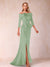 Sheath/Column Off-the-Shoulder Floor-Length Mother of the Bride Dresses With Ruffles &  Split Side