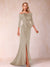 Sheath/Column Off-the-Shoulder Floor-Length Mother of the Bride Dresses With Ruffles &  Split Side