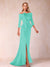 Sheath/Column Off-the-Shoulder Floor-Length Mother of the Bride Dresses With Ruffles &  Split Side