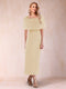 Sheath/Column Off-the-Shoulder Ankle-Length Mother of the Bride Dresses With Rhinestone