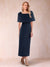 Sheath/Column Off-the-Shoulder Ankle-Length Mother of the Bride Dresses With Rhinestone