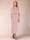 Sheath/Column Off-the-Shoulder Ankle-Length Mother of the Bride Dresses With Rhinestone