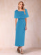 Sheath/Column Off-the-Shoulder Ankle-Length Mother of the Bride Dresses With Rhinestone