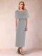 Sheath/Column Off-the-Shoulder Ankle-Length Mother of the Bride Dresses With Rhinestone