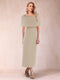 Sheath/Column Off-the-Shoulder Ankle-Length Mother of the Bride Dresses With Rhinestone