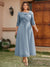 A-Line/Princess Off-the-Shoulder Ankle-Length Plus Size Mother of the Bride Dresses With Bow(s) & Appliques