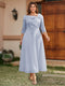 A-Line/Princess Off-the-Shoulder Ankle-Length Plus Size Mother of the Bride Dresses With Bow(s) & Appliques
