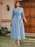A-Line/Princess Off-the-Shoulder Ankle-Length Plus Size Mother of the Bride Dresses With Bow(s) & Appliques