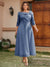 A-Line/Princess Off-the-Shoulder Ankle-Length Plus Size Mother of the Bride Dresses With Bow(s) & Appliques
