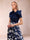 A-Line/Princess Scoop Short Sleeves Asymmetrical Mother of the Bride Dresses With Printed Flower