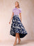 A-Line/Princess Scoop Short Sleeves Asymmetrical Mother of the Bride Dresses With Printed Flower