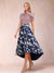 A-Line/Princess Scoop Short Sleeves Asymmetrical Mother of the Bride Dresses With Printed Flower