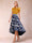A-Line/Princess Scoop Short Sleeves Asymmetrical Mother of the Bride Dresses With Printed Flower