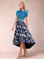 A-Line/Princess Scoop Short Sleeves Asymmetrical Mother of the Bride Dresses With Printed Flower