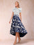 A-Line/Princess Scoop Short Sleeves Asymmetrical Mother of the Bride Dresses With Printed Flower