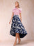 A-Line/Princess Scoop Short Sleeves Asymmetrical Mother of the Bride Dresses With Printed Flower