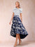 A-Line/Princess Scoop Short Sleeves Asymmetrical Mother of the Bride Dresses With Printed Flower