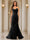 Trumpet/Mermaid Sweetheart Pleated Tulle Long Evening Dresses with Side Slit & Appliques