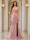 Trumpet/Mermaid Sweetheart Pleated Tulle Long Evening Dresses with Side Slit & Appliques