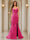Trumpet/Mermaid Sweetheart Pleated Tulle Long Evening Dresses with Side Slit & Appliques