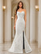Trumpet/Mermaid Sweetheart Pleated Tulle Long Evening Dresses with Side Slit & Appliques