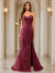 Trumpet/Mermaid Sweetheart Pleated Tulle Long Evening Dresses with Side Slit & Appliques