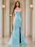 Trumpet/Mermaid Sweetheart Pleated Tulle Long Evening Dresses with Side Slit & Appliques