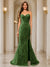Trumpet/Mermaid Sweetheart Pleated Tulle Long Evening Dresses with Side Slit & Appliques