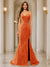 Trumpet/Mermaid Sweetheart Pleated Tulle Long Evening Dresses with Side Slit & Appliques