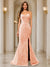 Trumpet/Mermaid Sweetheart Pleated Tulle Long Evening Dresses with Side Slit & Appliques