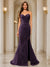 Trumpet/Mermaid Sweetheart Pleated Tulle Long Evening Dresses with Side Slit & Appliques