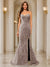 Trumpet/Mermaid Sweetheart Pleated Tulle Long Evening Dresses with Side Slit & Appliques