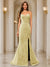 Trumpet/Mermaid Sweetheart Pleated Tulle Long Evening Dresses with Side Slit & Appliques