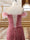 Sparkly Trumpet/Mermaid Strapless Sequined Long Evening Dresses with Split Side & Feather